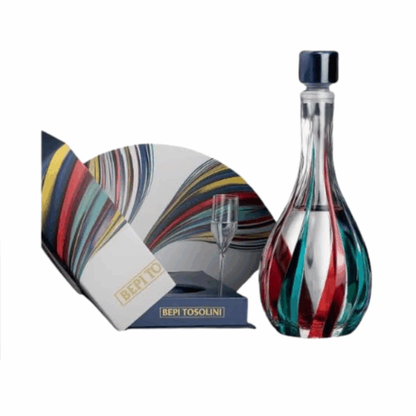 Bepi Tosolini Acquavite d’Uva Fragolino MOST – "Diamond Decanter" con Due Bicchieri in Cofanetto Regalo 40% | 85cl