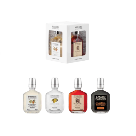 Nardini Tascabili Liquori – Set Mignon 4x10cl: Amaro 29% • Mandorla 50% • Acqua di Cedro 29% • Tagliatella® 35%